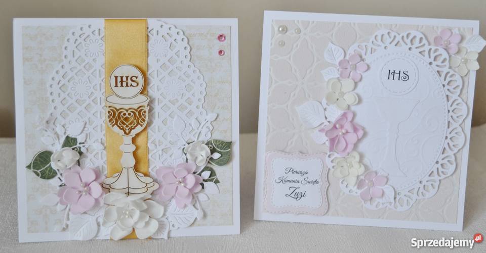 Kartka na Pierwszą Komunię Świętą ręcznie Słupsk