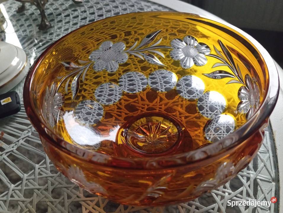 Patera kryształowa na nóżce Zielona Góra sprzedam