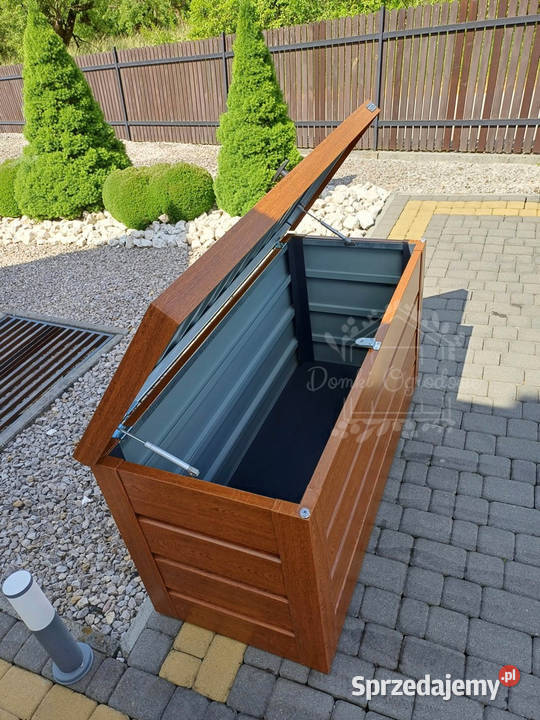Skrzynia ogrodowa metalowa kufer 150x60x70 złoty Mysłowice