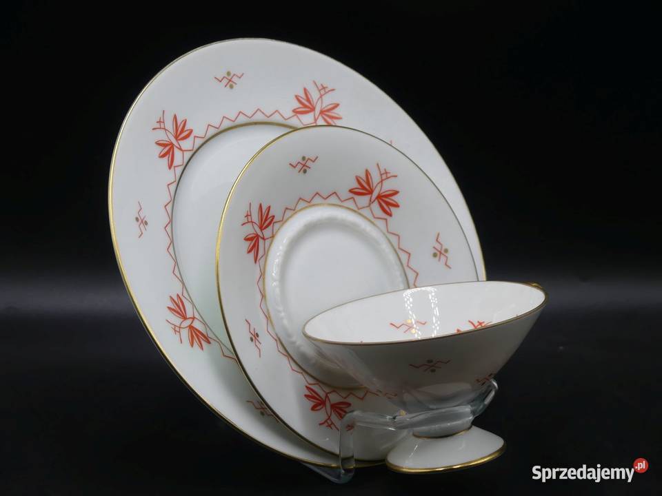 Komplet śniadaniowy Sorau Żary piękne art deco Poznań