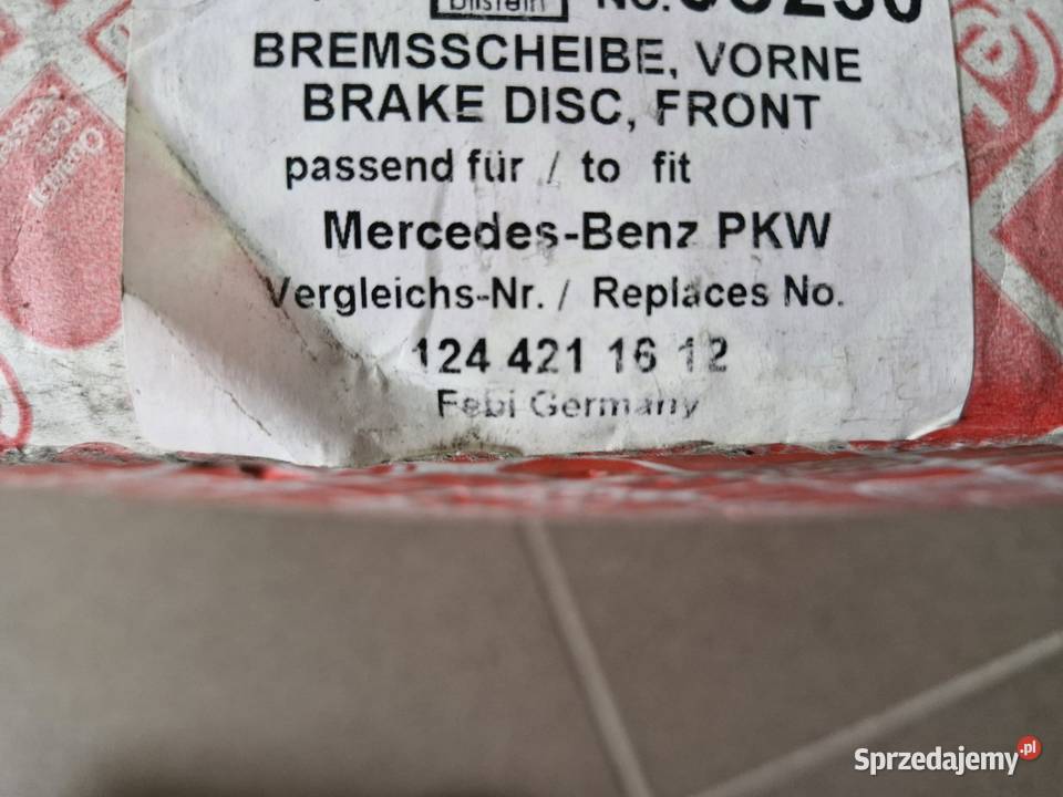 Mercedes 124 Tarcze hamulcowe przednie Tarcze hamulcowe Gdańsk