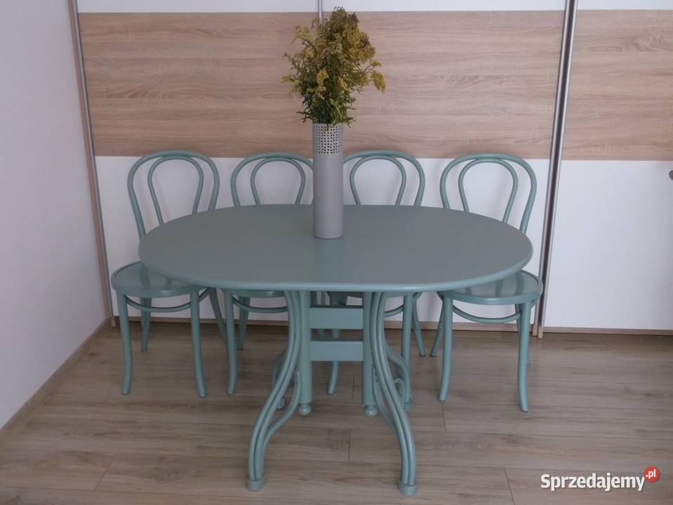 Stół z drzewa giętego solidny piękny owalny 75cm sprzedam