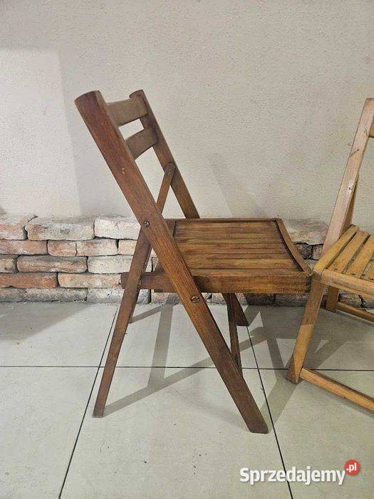 Retro klasyka Jafameg krzesła drewniane składane śląskie Góra sprzedam