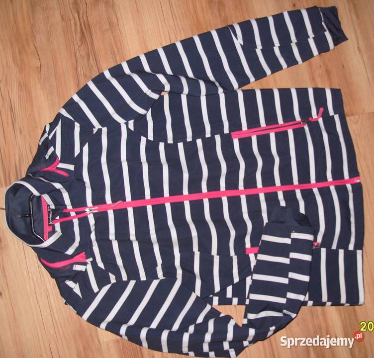 Kurtka softshell w paseczki JANINA odpinany niebieski