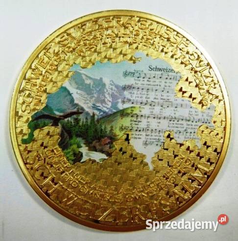 4 x Medal Moneta SZWAJCARIA ZŁOTO 50 mm Olbrzym Sosnowiec