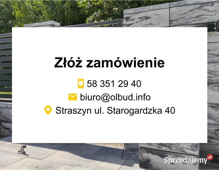 Bloczki ogrodzeniowe JONIEC roma horizon biały