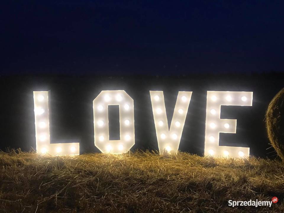 napis LOVE Śluby, wesela, przyjęcia wielkopolskie Ostrów Wielkopolski