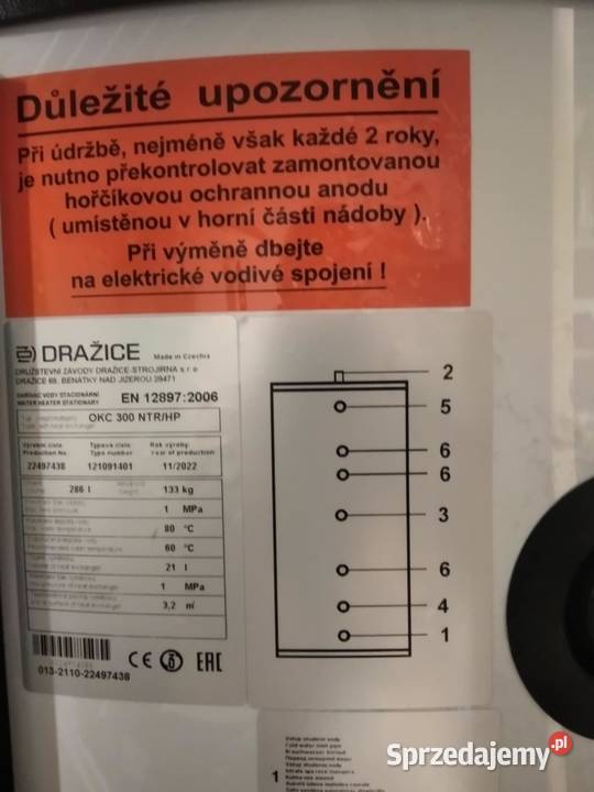 Baniak na wodę do pompy cieplnej Domaradz