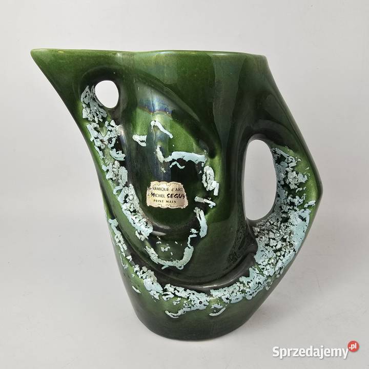 Dzban midcentury modern ceramika artystyczna Bronisze