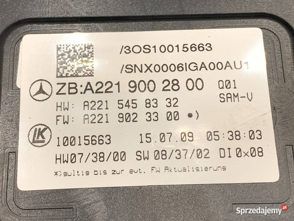 MODUŁ SAM MERCEDES W221 A2219002800 podkarpackie