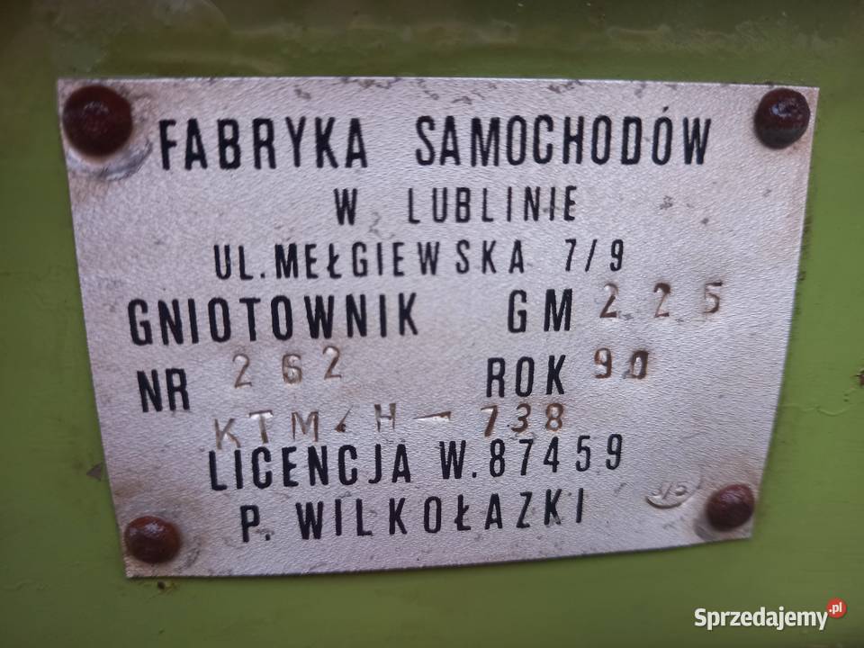 Gniotownik do zboża marki FSC Lublin Wola Osowińska