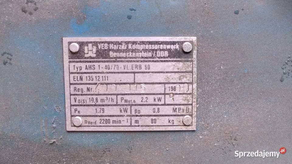 Sprężarka Kompresor GKW VEB Kompresory Turek