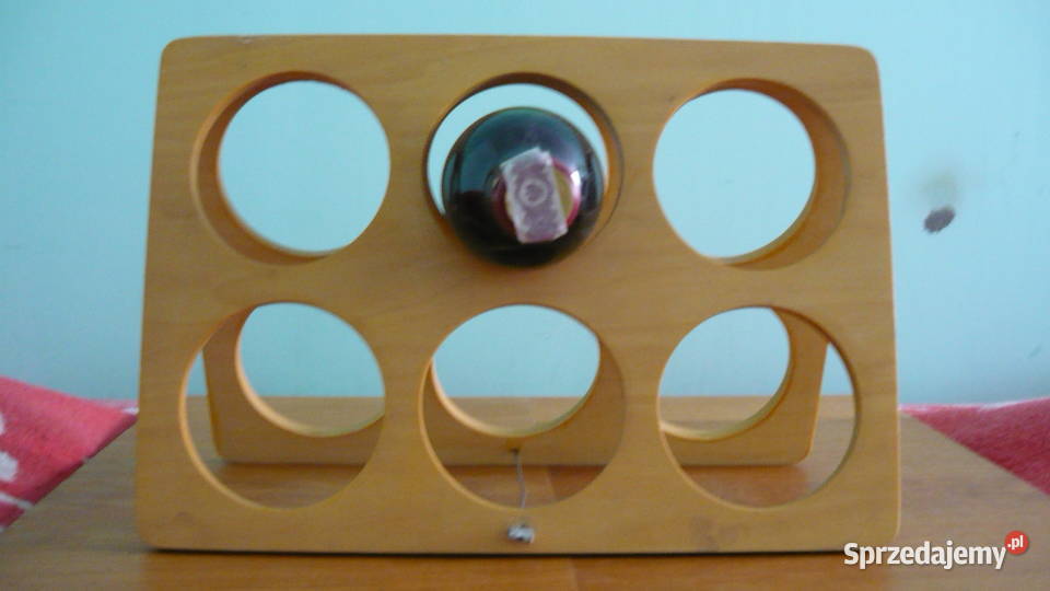 Stojak na wino wina 6 butelelk drewniany Sokółka