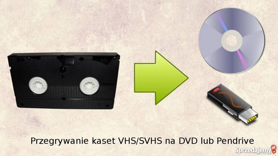 Przegrywanie kaset VHS na DVD PENDRIVE FVAT Świdnica