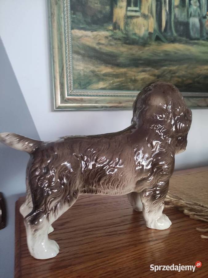 Ceramiczna figura Cocker Spaniel Cortendorf Janów Lubelski sprzedam