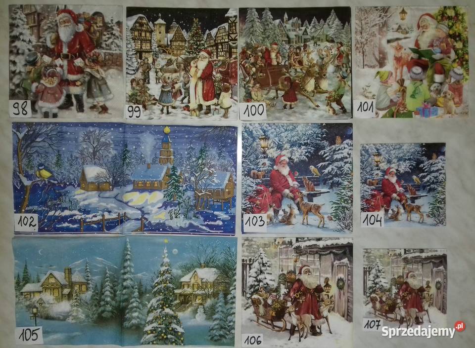 Serwetki decoupage świąteczne nowe wzory zestaw Rękodzieło Rękodzieło Laskowiec