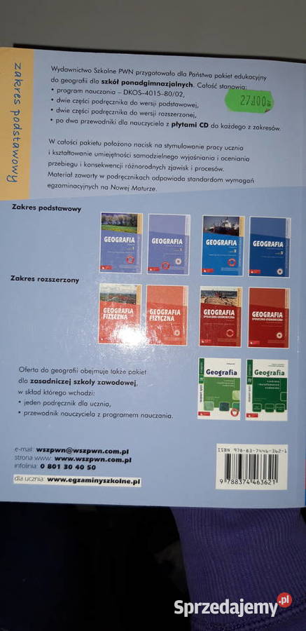 Geografia egzaminy Podręcznik okazy Antykwariat Antykwariat sprzedam