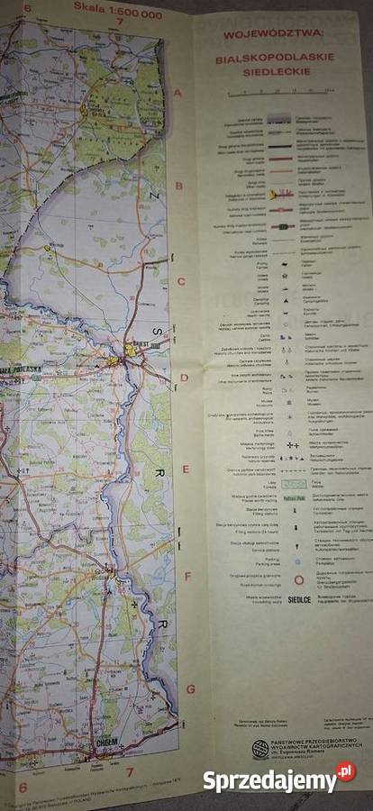 Unikatowa Mapa Samochodowa Woj Bialskopodlaskie sprzedam