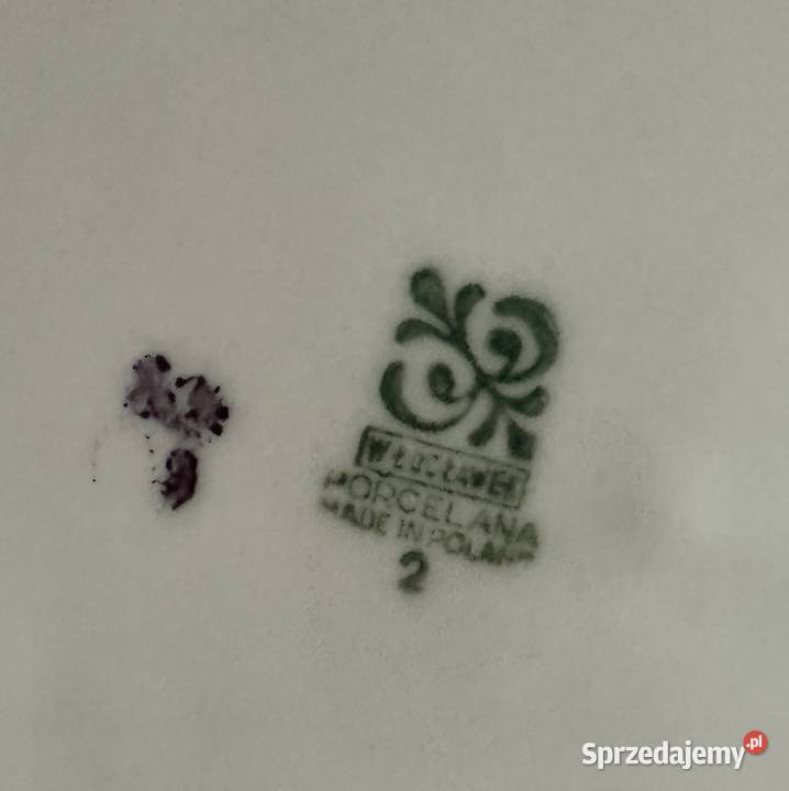 Talerze porcelanowe Włocławek z lat PRLu Łódź