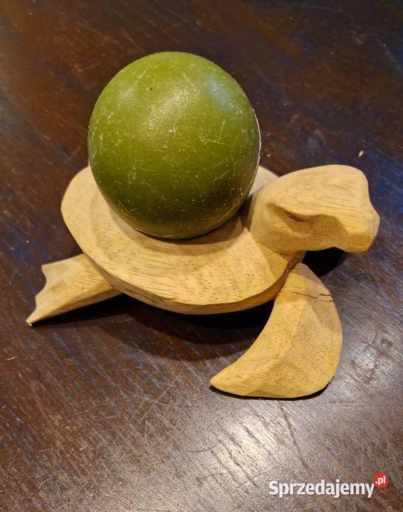 Stara ZABAWKA z drewna ŻÓŁW ręczna pracarzeźba sprzedam