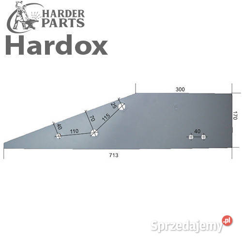 Płoza długa HARDOX 053685P części do pługa Suwałki