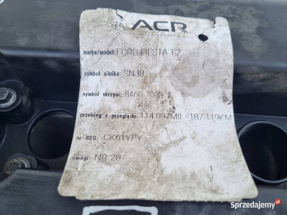SILNIK Ford Fiesta VII MK7 125 82 udokumentowane Silniki i osprzęt lubelskie Janów