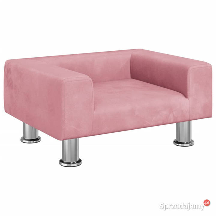 Sofa dzieci różowa 50x40x265 aksamitna WM3196339 Warszawa