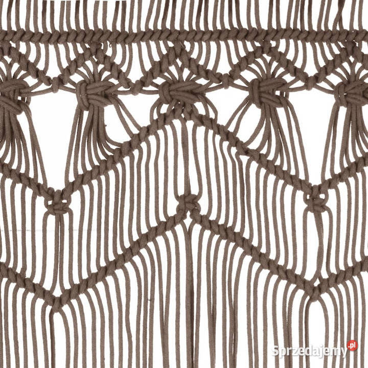 Zasłona z makramy kolor taupe 140 x 240 bawełna