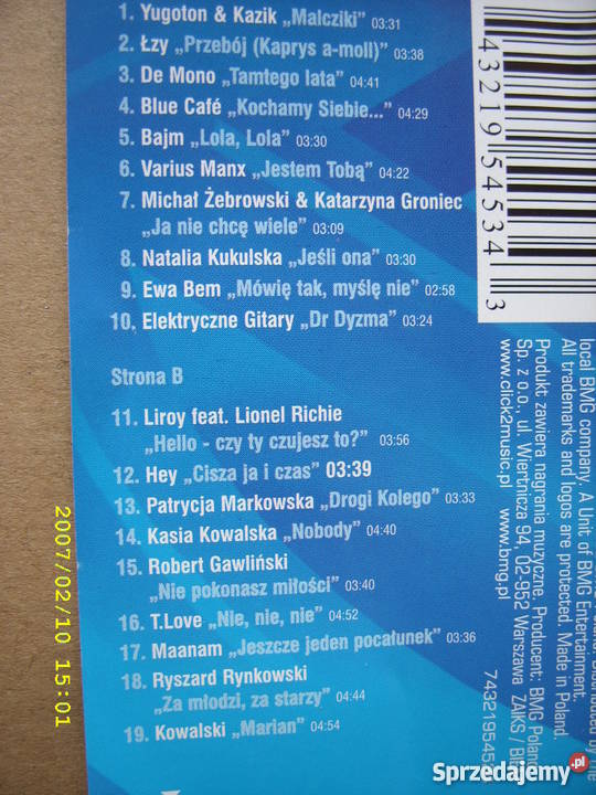 Skladanka kaseta 2002Zespoly rockowe