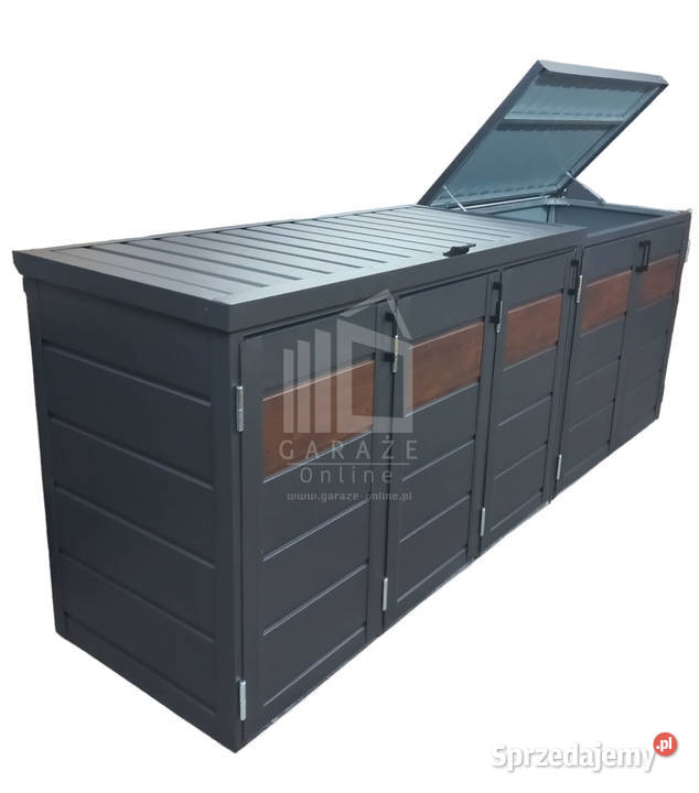 wiata śmietnikowa obudowa kubłów 345x80x120 małopolskie Nowy Sącz