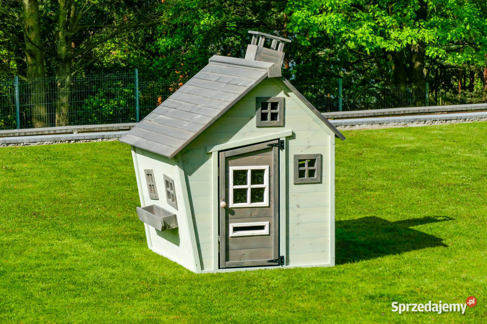 Drewniany domek ogrodowy skośny Trzemeśnia
