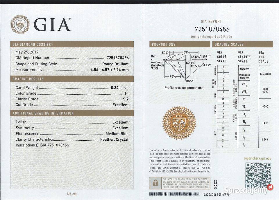 Pierścionek z brylantami 038 ct złoto pr 585 14K Zegarki i Biżuteria