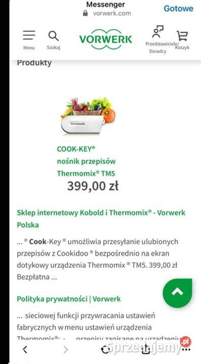 Thermomix TM 5 internet kompletny z akcesoriami Ostrowiec Świętokrzyski sprzedam