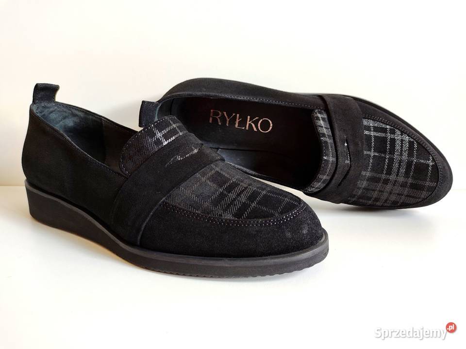 7169 RYŁKO wygodne czarne skóra 36 Kędzierzyn-Koźle