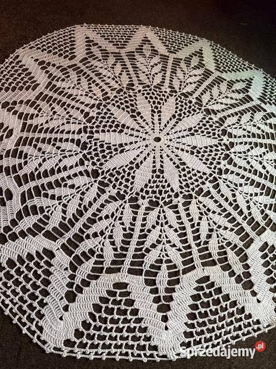 obrus okrągły szydełkowy rękodzieło Obrusy Zabrze