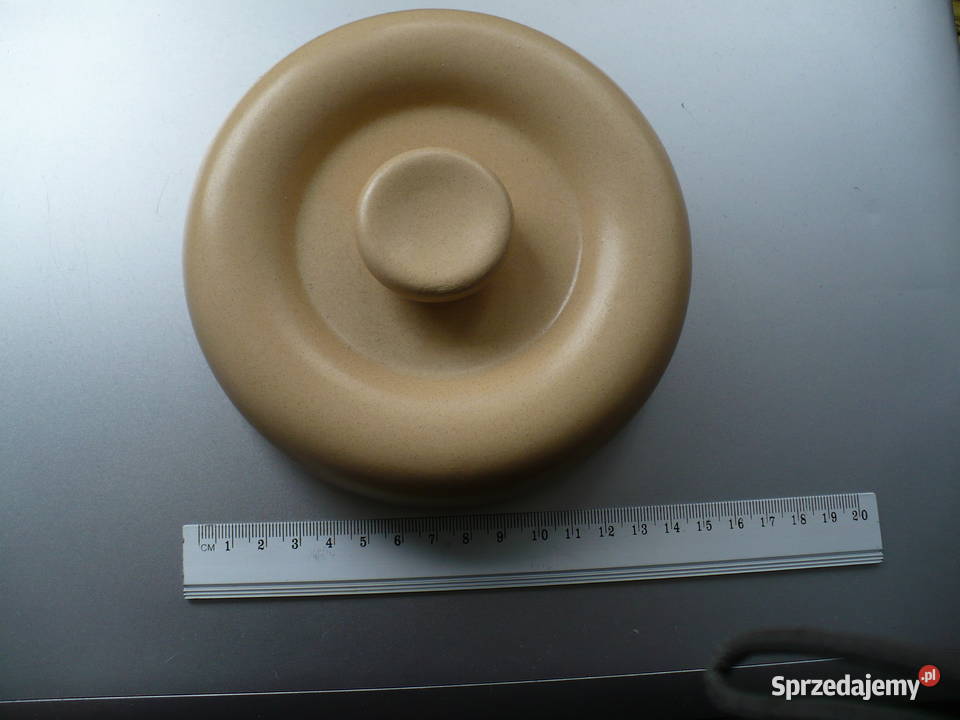 Pokrywka kamionkowa PRL Lubin