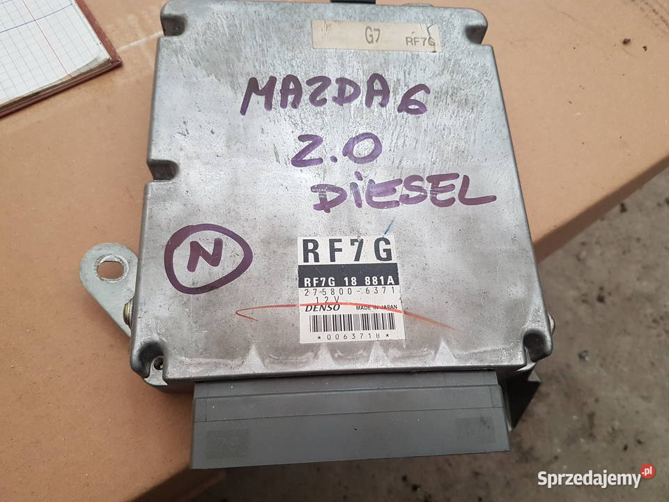 MAZDA 6 20 DIESEL KOMPUTER SILNIKA RF7G18881A Turek