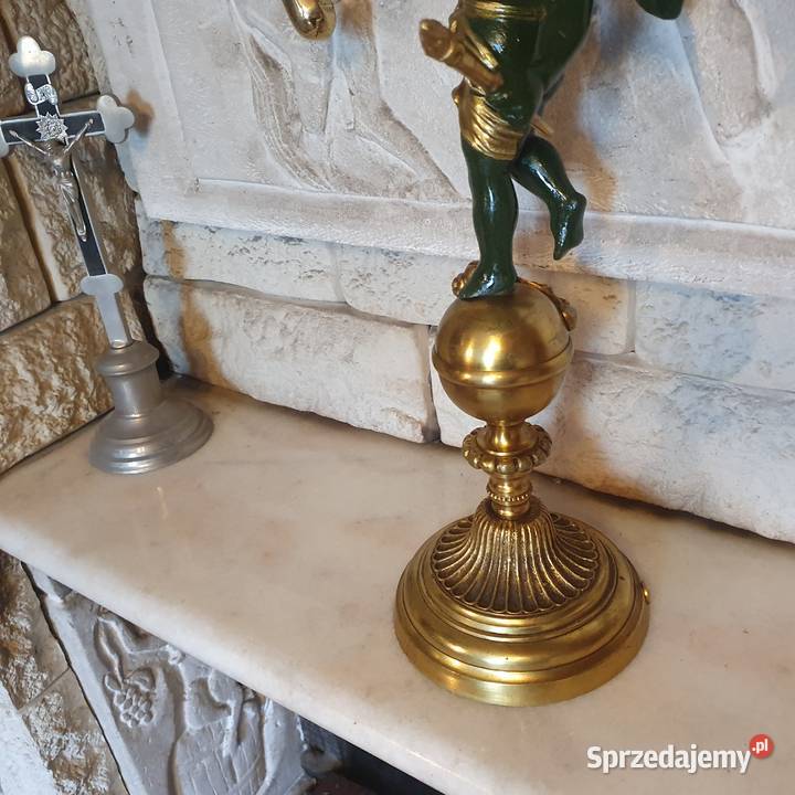 Podstawa do lampy naftowej świecznik z brązu Wrocław