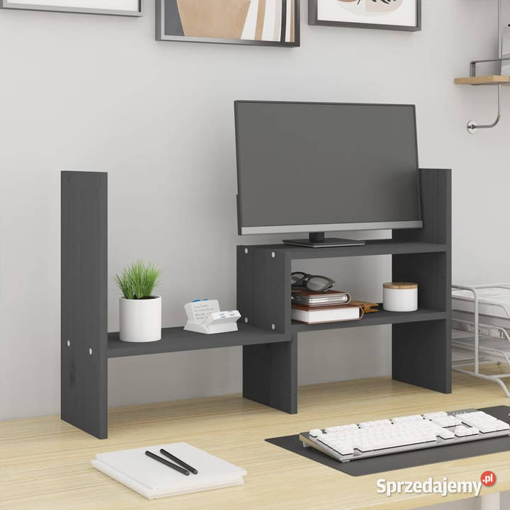 Podstawka na monitor szara 3972x17x43 drewno Warszawa sprzedam