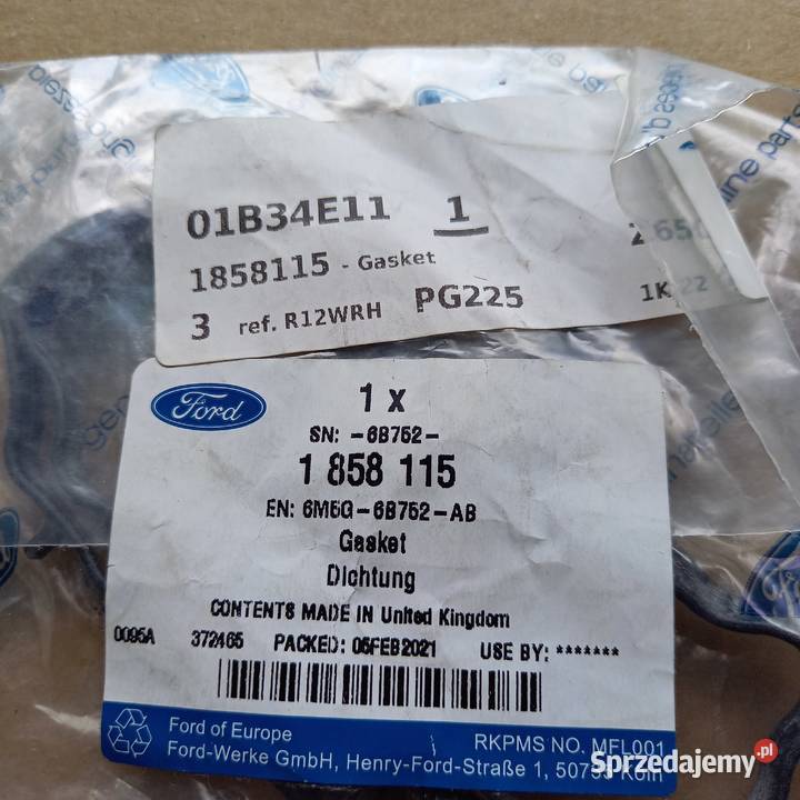 1858115 Uszczelka odmy separatora oleju Duratec