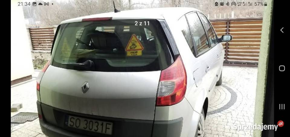 Renault Scenic II 15 dci 2007r dobrze wyposażone ABS Sosnowiec