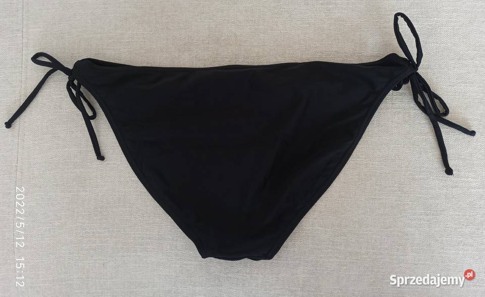 Czarne z falbanką majtki bikini rozmiar 38 40 Radzyń Podlaski