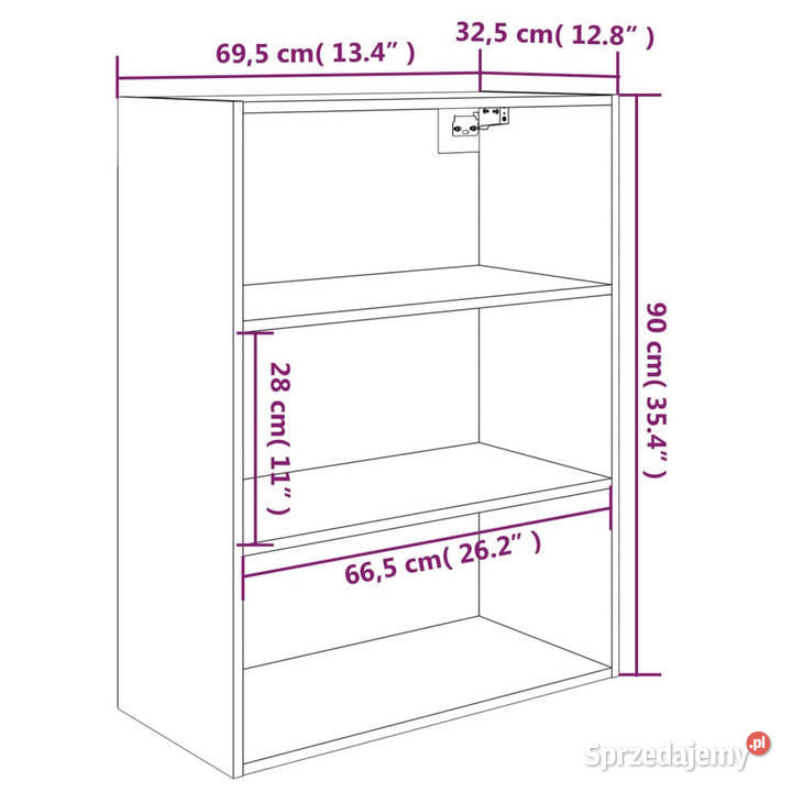 Szafka wisząca dąb sonoma 695x325x90 WM812315 Warszawa