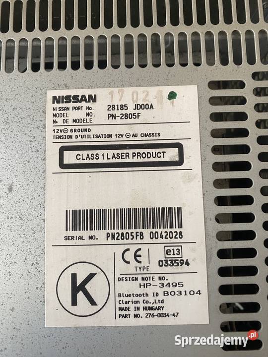 Radio Nissan Qashqai j10 2007r Katowice