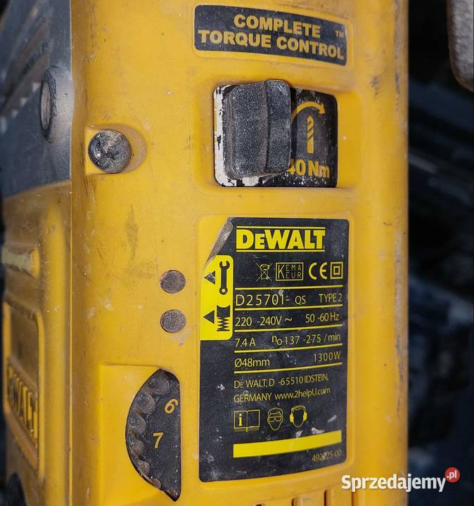 Młot udarowy DeWalt D25701QS podlaskie Koszki
