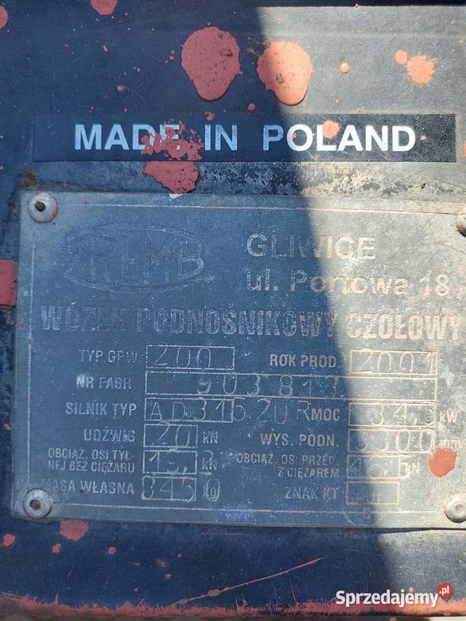 WÓZEK WIDŁOWY GPW2009PZ Kraśnik sprzedam