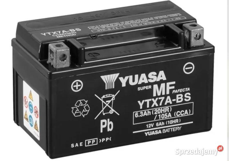 Akumulator motocyklowy 63Ah 105A YUASA YTX7ABS Poznań