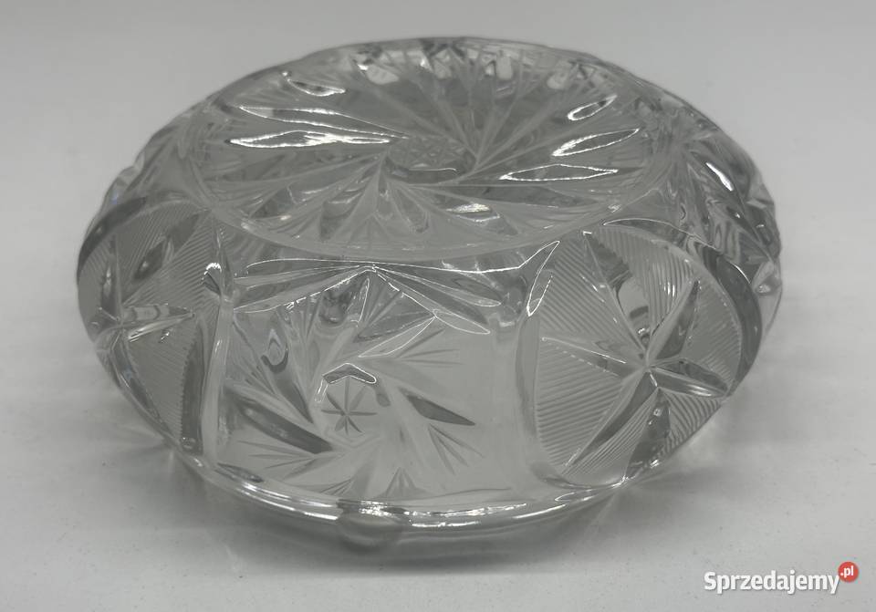 Popielnica kryształowa duża z czasów PRLu Łódź