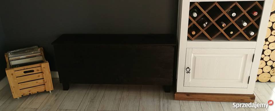 Rustykalna kolonialna skrzynia ogniem malowana 38cm