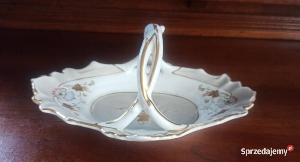 Paterka koszyczek Biała porcelanka z szaroscią pomorskie Gdańsk